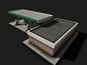 gas station 3D मॉडल