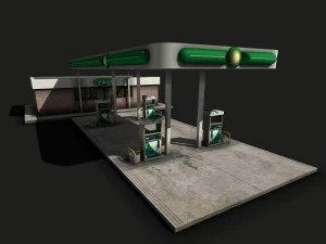 gas station 3D Model