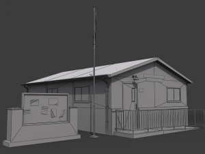 suburban post office 3D Model