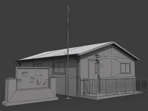 suburban post office 3D Model