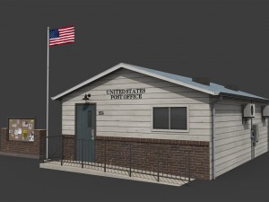 suburban post office 3D Model