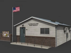 suburban post office 3D Model