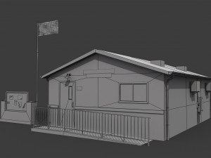 suburban post office 3D Model