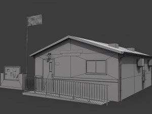 suburban post office 3D Model