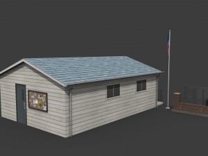 suburban post office 3D Model