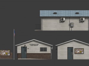 suburban post office 3D Model
