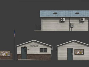 suburban post office 3D Model