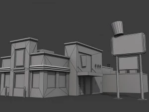 kfc restaurant 3D Model