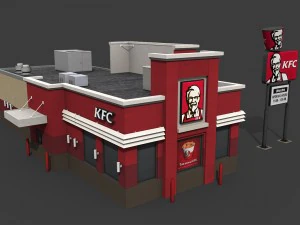kfc restaurant 3D Model