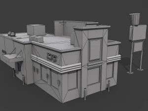 kfc restaurant 3D Model