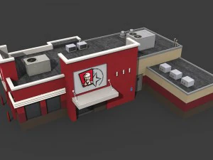 kfc restaurant 3D Model