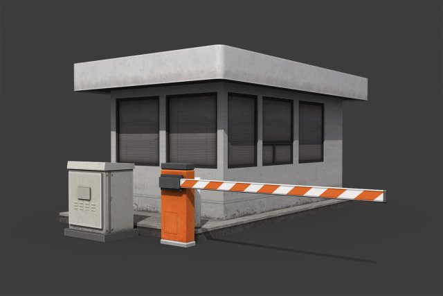 security booth Modelo 3D .c4d .max .obj .3ds .fbx .stl .blend 