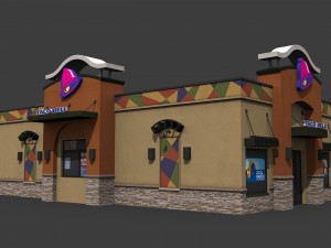 taco bell restaurant 3D 모델