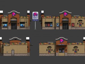 taco bell restaurant 3D 모델