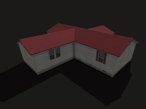 suburban family house Modèle 3D
