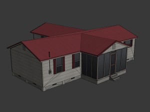 suburban family house Modèle 3D