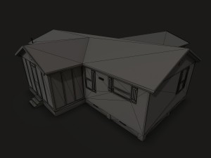 suburban family house Modèle 3D