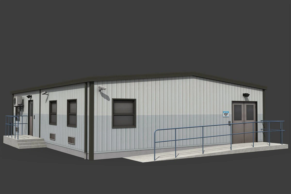 temporary office 3D Model .c4d .max .obj .3ds .fbx .stl .blend 