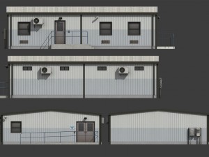 temporary office Model 3D