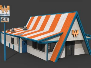 whataburger restaurant 3D Model