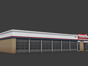 firestone complete auto service building 3D Model