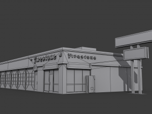firestone complete auto service building 3D Model