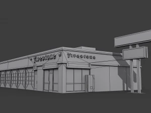 firestone complete auto service building 3D Model