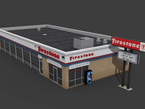 firestone complete auto service building 3D Model