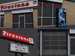 firestone complete auto service building 3D Model