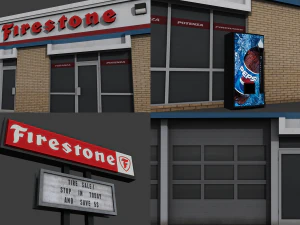 firestone complete auto service building 3D Model
