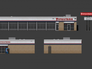 firestone complete auto service building 3D Model