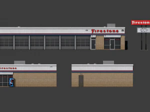 firestone complete auto service building 3D Model