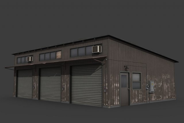 old warehouse Modello 3D .c4d .max .obj .3ds .fbx .stl .blend 