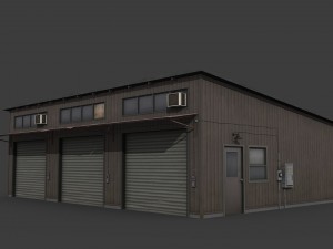 old warehouse Modello 3D