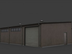 old warehouse Modello 3D