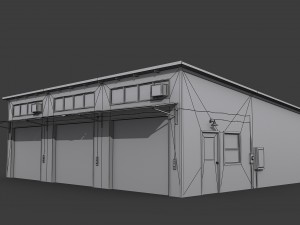 old warehouse Modello 3D