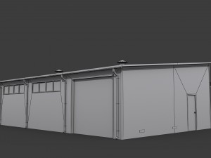 old warehouse Modello 3D