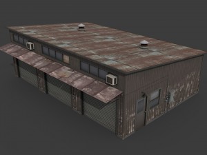old warehouse Modello 3D