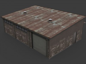 old warehouse Modello 3D