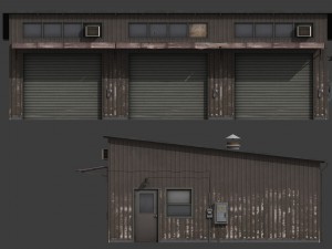 old warehouse Modello 3D