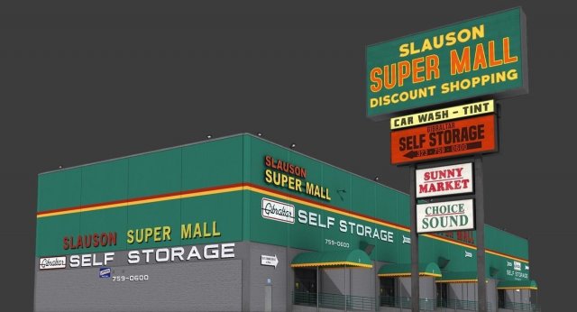 slauson super mall 3D 模型 .c4d .max .obj .3ds .fbx .stl .blend 