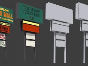 mall sign 3D Model