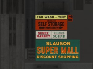 mall sign Modelo 3D