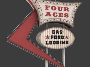 four aces movie set sign 3Dモデル