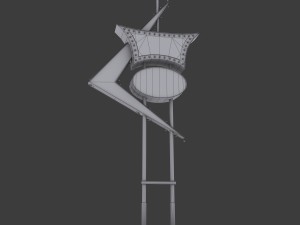 four aces movie set sign 3D Model