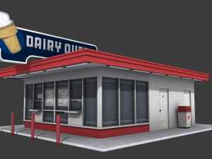 dairy queen restaurant 3Dモデル