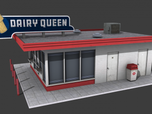 dairy queen restaurant 3D मॉडल
