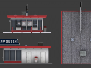 dairy queen restaurant 3D मॉडल