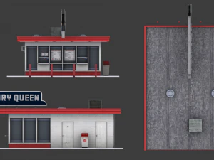 dairy queen restaurant 3D Model