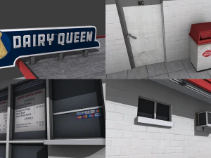 dairy queen restaurant 3D Model
